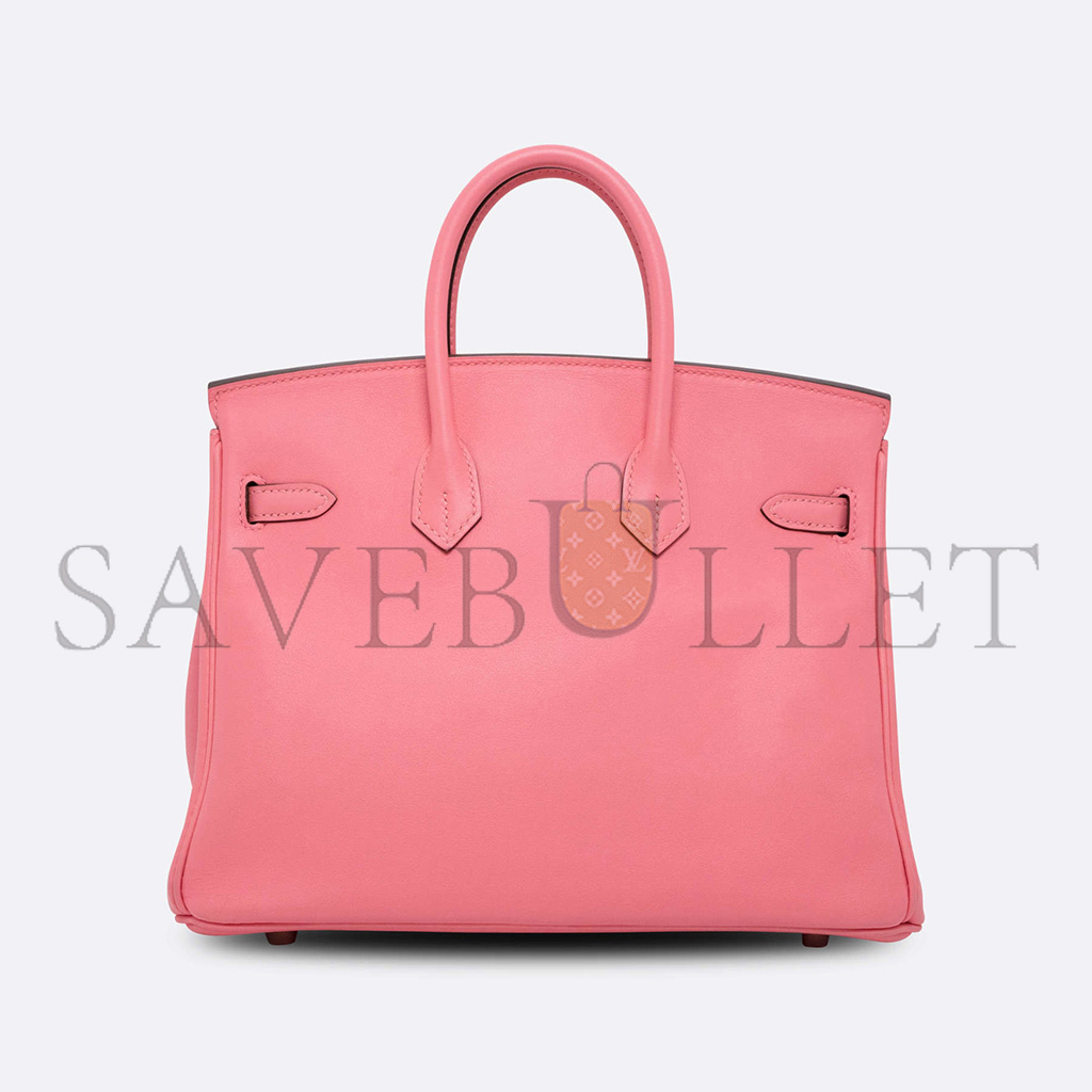 H**mes master birkin 25 swift leather lipstick powder silver buckle h049362ck06 (25*20*13cm)